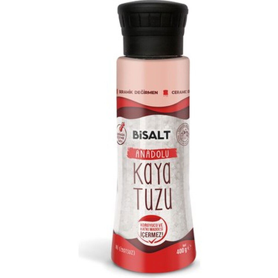 BİSALT ANADOLU KAYA TUZU 400 GR DEĞİRMEN
